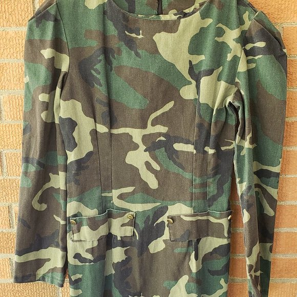 Vintage Dresses & Skirts - Handmade Army Dress